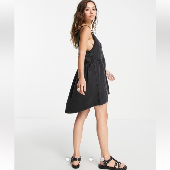 Free People Black Brooke Tunic Dress Large - Picture 5 of 7